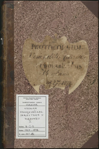 Kronika Franjevačkog samostana u Vukovaru 2 : B-I-2 (1827.-1872.)